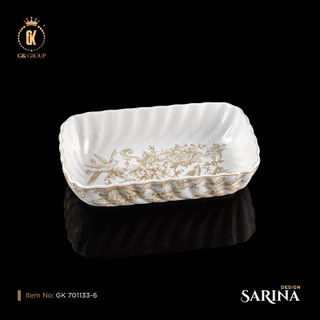 ظرف سرو مستطیل گلدکیش مدل سارینا – سایزبندی متوسط